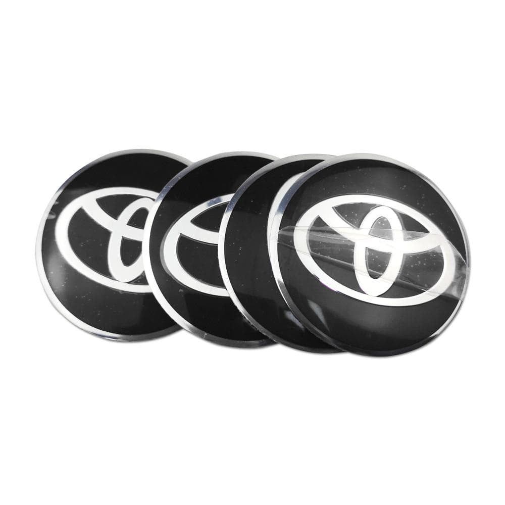 56mm 4pcs Toyota TRD VXR Vios Camry Corolla 4runner Tundra Crown Car Wheel Center Hub Cap Sticker Emblem Badge Decal