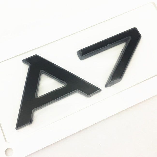 1 Pcs For Audi Black/Silver A 3 4 5 6 7 8 Rear Bumper Trunk Emblem Stickers Badge Decals