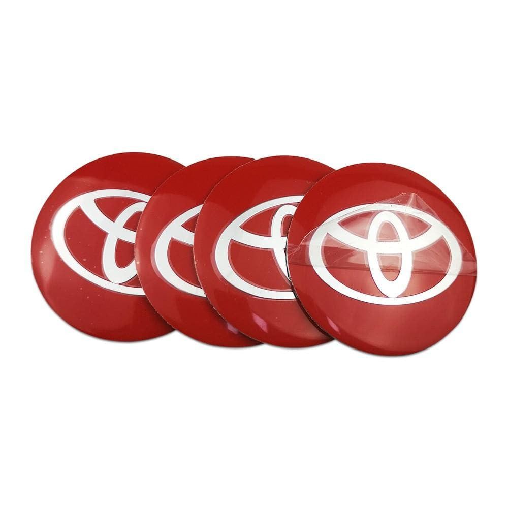 56mm 4pcs Toyota TRD VXR Vios Camry Corolla 4runner Tundra Crown Car Wheel Center Hub Cap Sticker Emblem Badge Decal