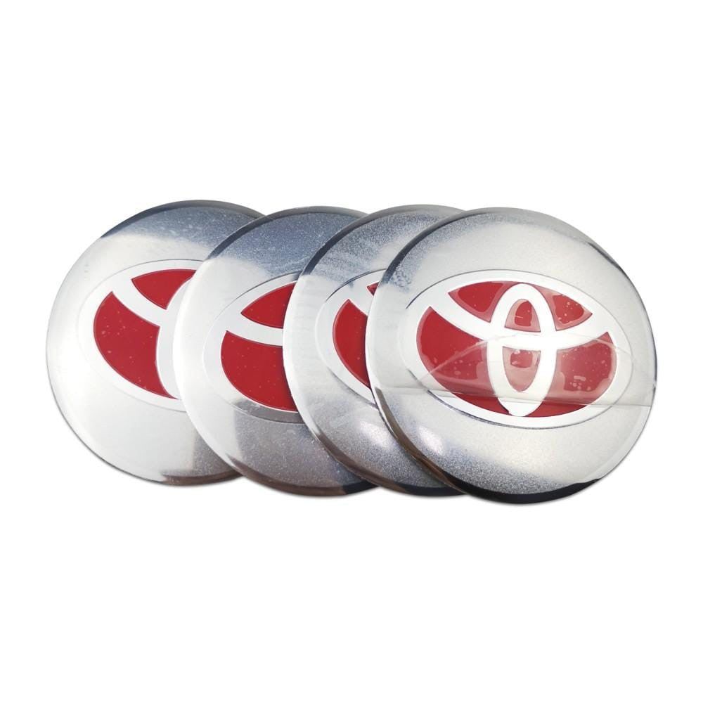 56mm 4pcs Toyota TRD VXR Vios Camry Corolla 4runner Tundra Crown Car Wheel Center Hub Cap Sticker Emblem Badge Decal