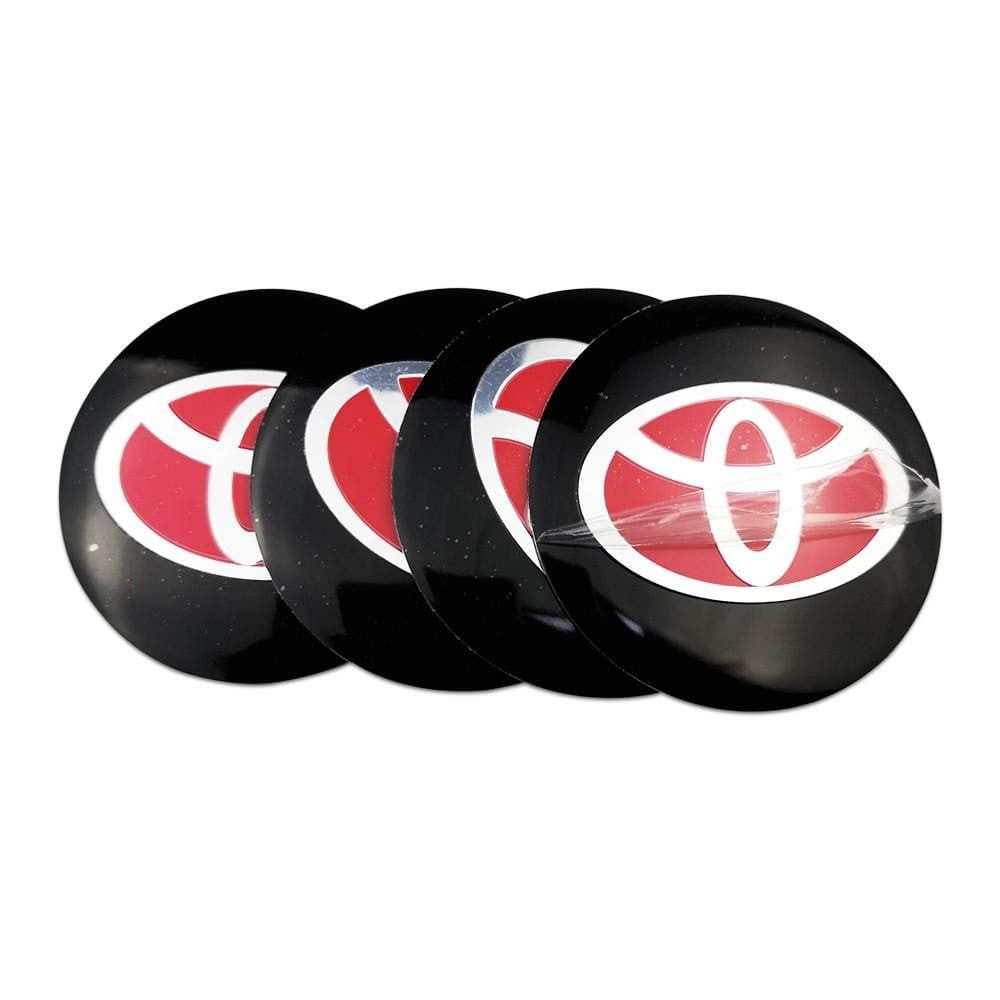 56mm 4pcs Toyota TRD VXR Vios Camry Corolla 4runner Tundra Crown Car Wheel Center Hub Cap Sticker Emblem Badge Decal