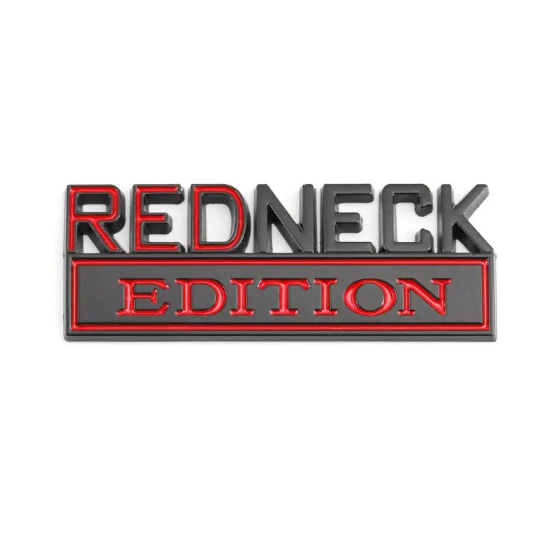 Redneck Edition Badge Emblem Hood Grille Sticker for Subaru Honda Jeep Ford Nissan Lexus
