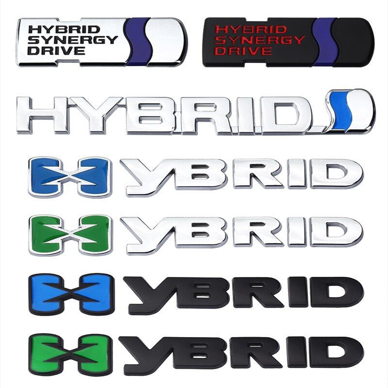 Hybrid Synergy Drive Stickers Metal Emblem Badge Decal For Toyota