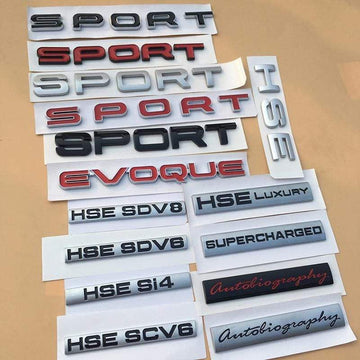 SPORT Emblem for Land Range Rover SV Autobiography Discovery HSE Luxury SCV6 SDV6 SDV8 Si4 Bar Badge Car Styling Trunk Sticker