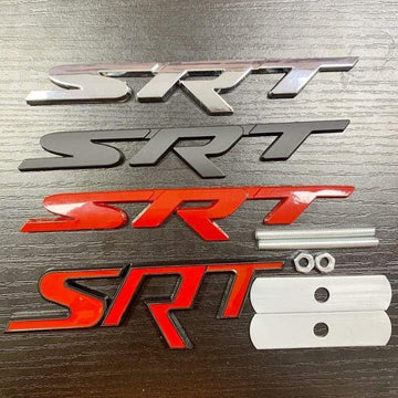 1X Metal Auto Car Styling SRT Front Grill Grille Badge Emblem Sticker Fit For Dodge Charger Challenger