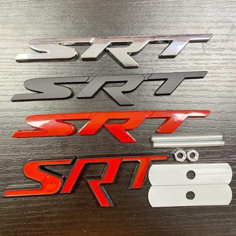 1X Metal Auto Car Styling SRT Front Grill Grille Badge Emblem Sticker Fit For Dodge Charger Challenger