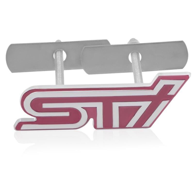 1pcs Car Styling 3D Metal STI Front Grille Sticker Emblem Badge For Subaru Legacy Forester Outback Impreza STI Car Accessories