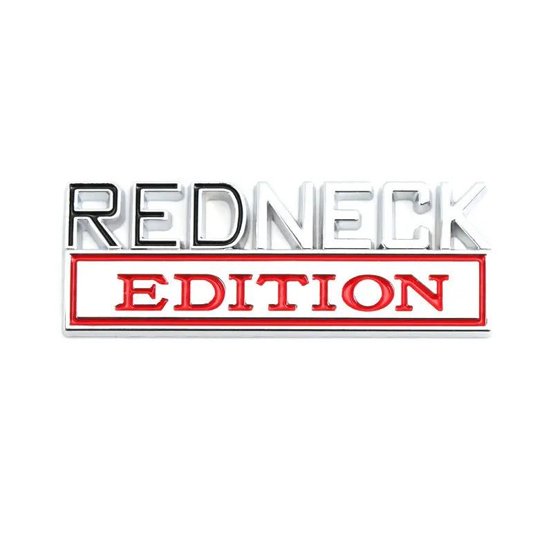 Redneck Edition Badge Emblem Hood Grille Sticker for Subaru Honda Jeep Ford Nissan Lexus