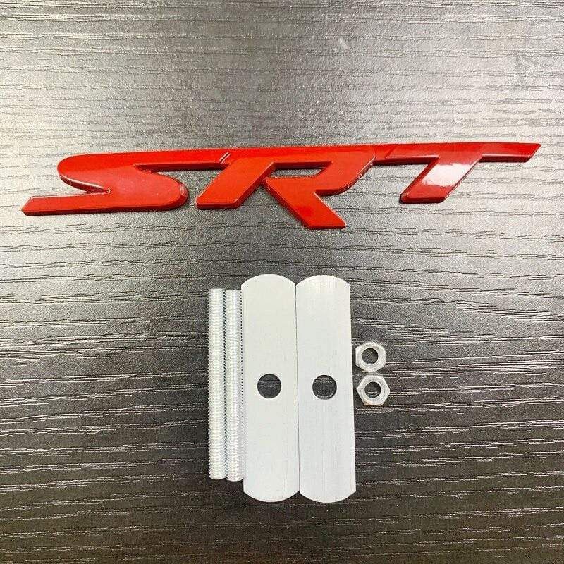 1X Metal Auto Car Styling SRT Front Grill Grille Badge Emblem Sticker Fit For Dodge Charger Challenger