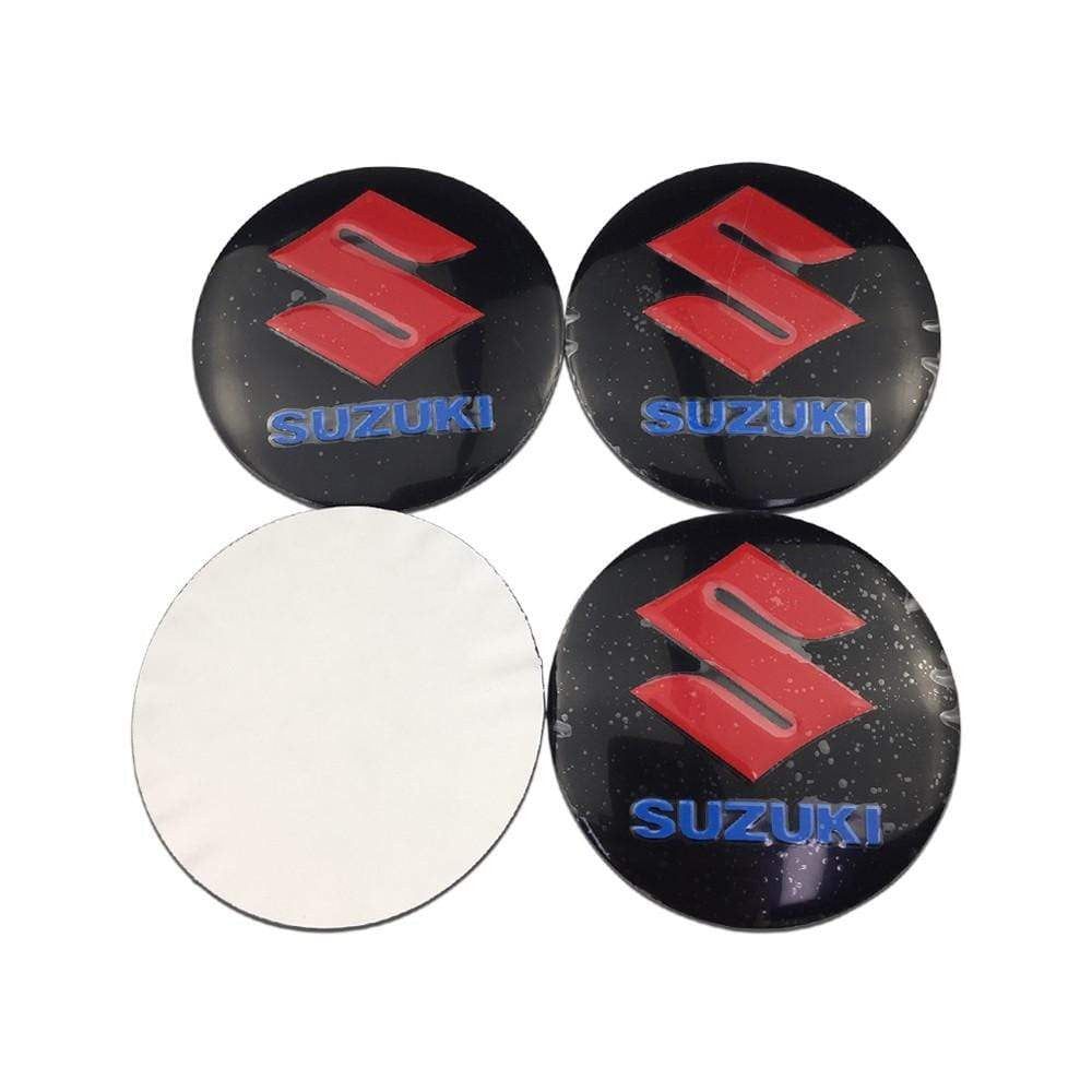 4pcs Car Wheel Center Hub Cap Sticker Cover Metal  56mm Emblem Badge Decal Stickers  Fits Suzuki
