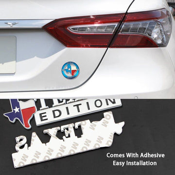 TEXAS EDITION Car Trunk Tailgate Emblem Badge Decal Sticker Metal