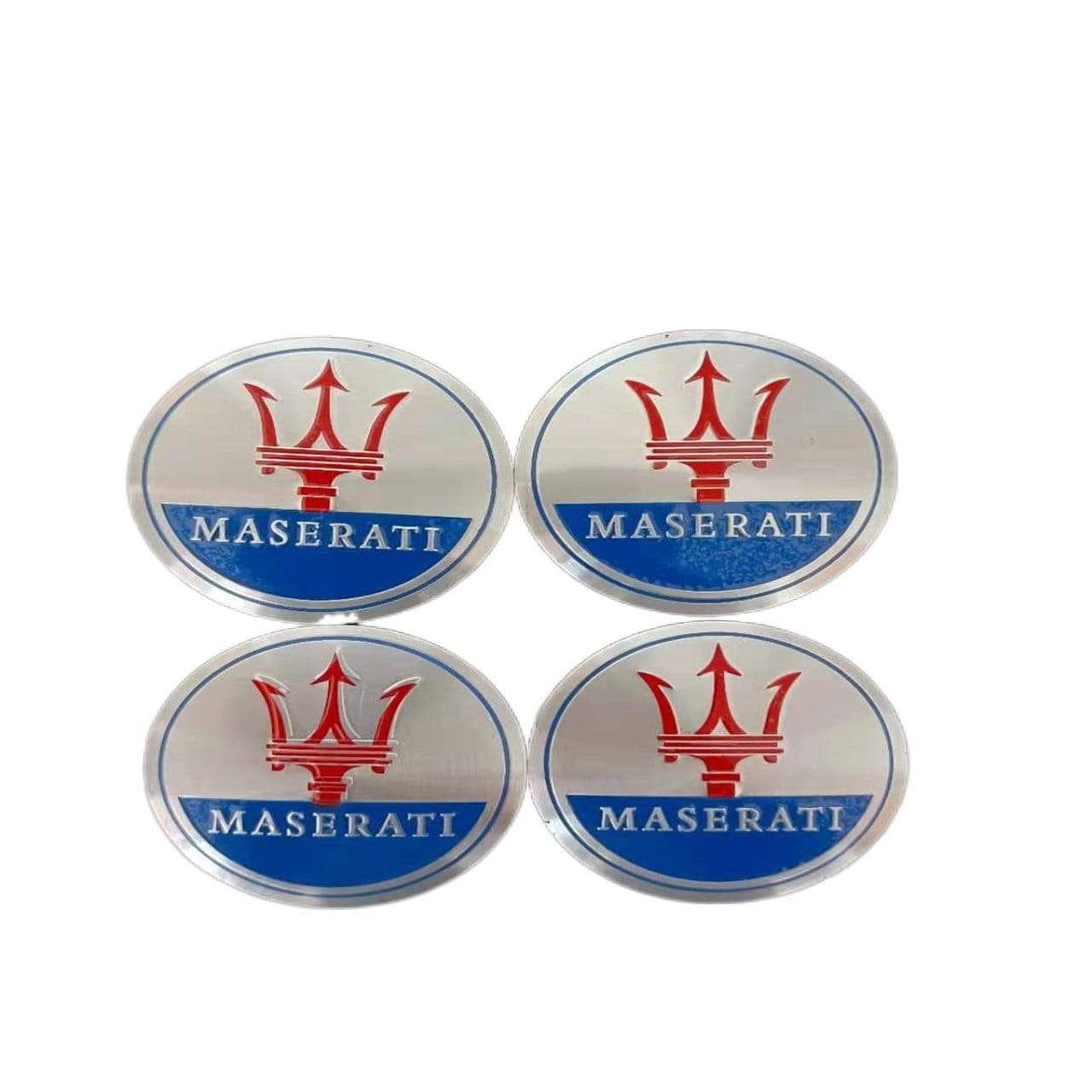 4Pcs 56.5mm Car Wheel Center Caps Emblem Sticker Decal Badge Logo For Maserati