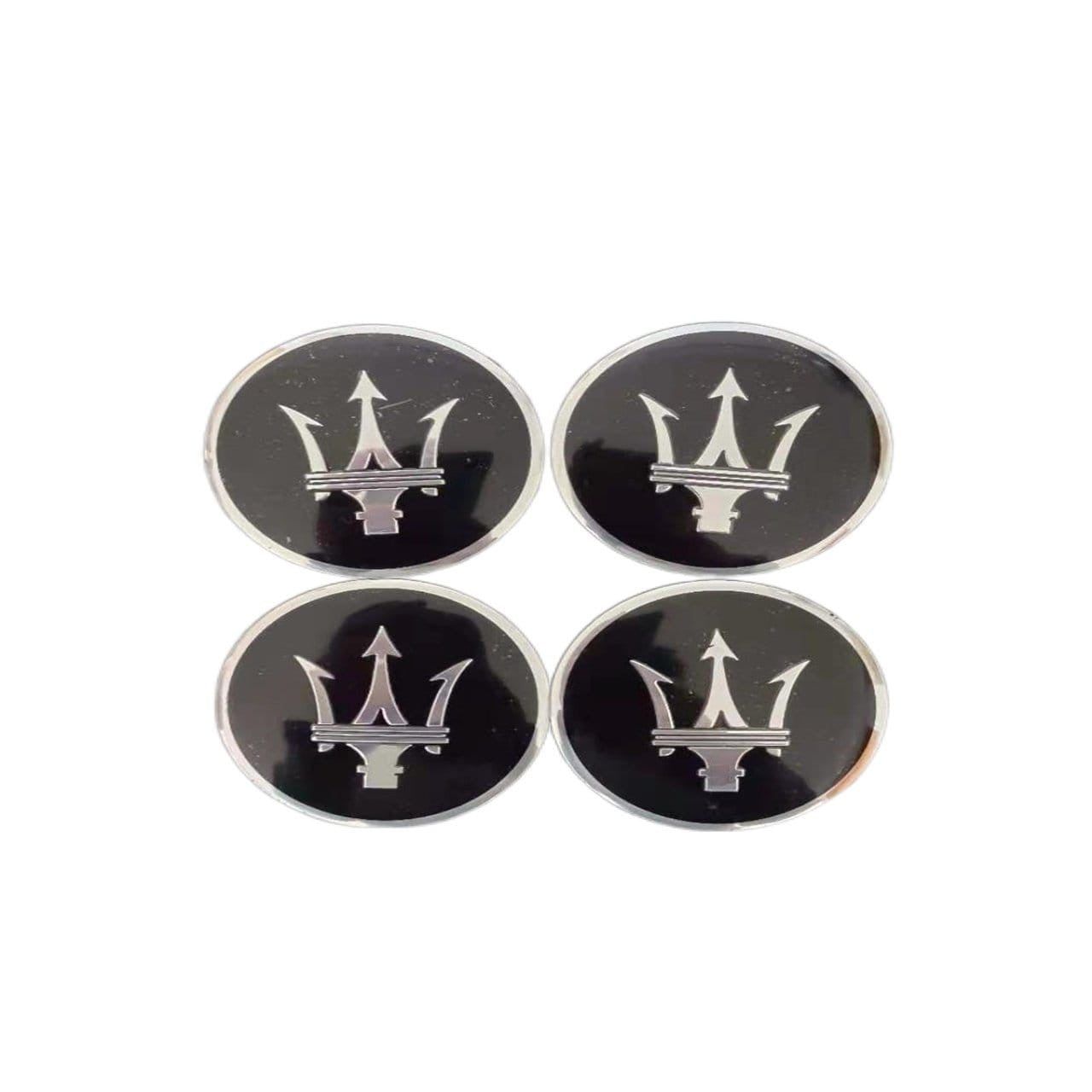 4Pcs 56.5mm Car Wheel Center Caps Emblem Sticker Decal Badge Logo For Maserati
