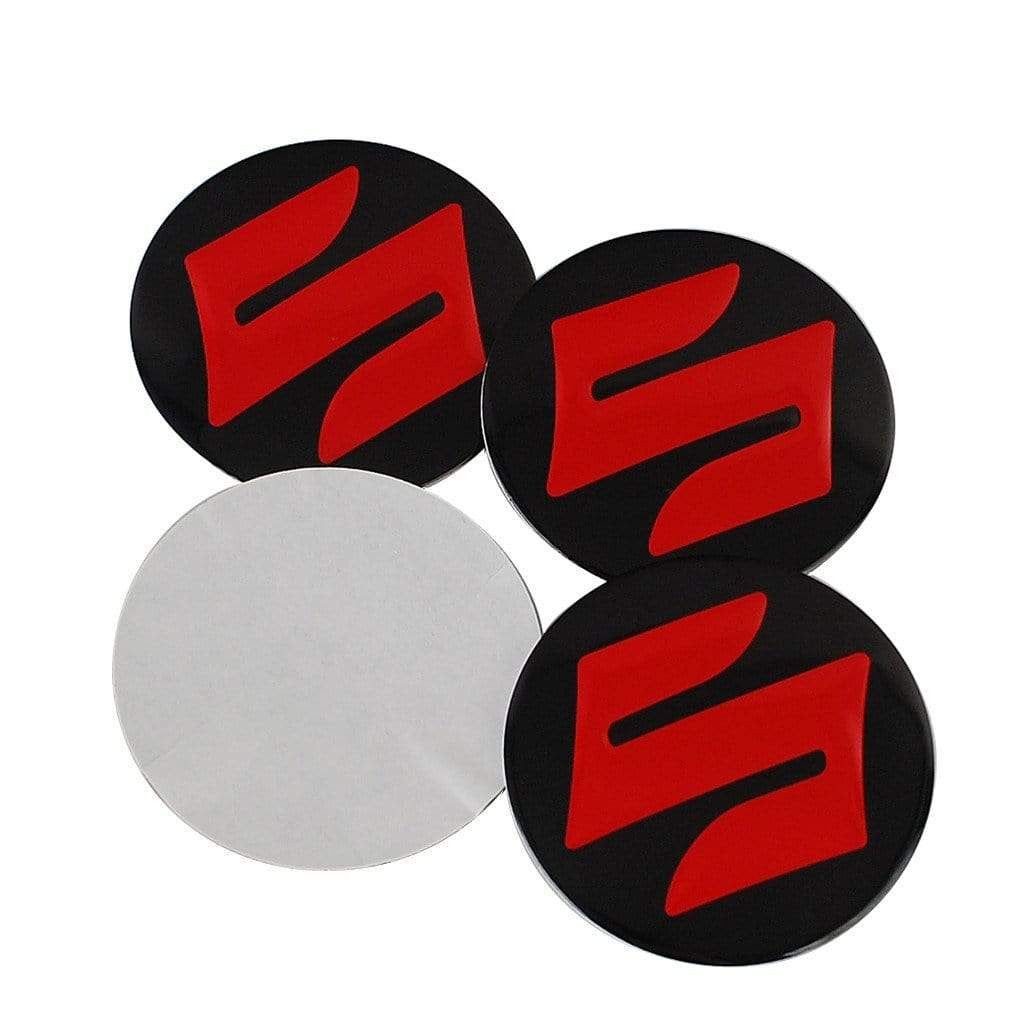 4pcs Car Wheel Center Hub Cap Sticker Cover Metal  56mm Emblem Badge Decal Stickers  Fits Suzuki