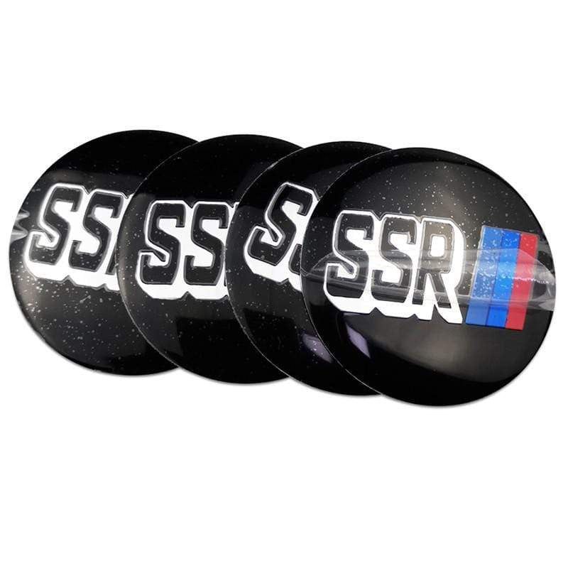4pcs 56mm Vorsteiner SSR F1 GT ZUMBO Prodriue GTS Car Wheel Center Hub Cap Sticker Auto Tire Emblem Badge Decal Accessories
