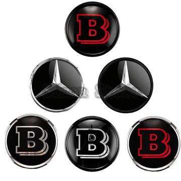 Mercedes Benz Brabus Car Front Center Grille Emblem Badge Decal for C E Class GLA GLK ML GL GLC GLE W212 W207 W207
