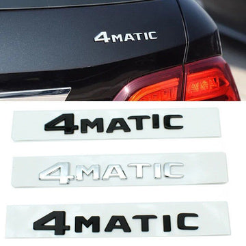 For Mercedes 4Matic Badge Emblem ABS Chrome Logo Car Sticker W124 W210 C E CL