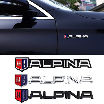 Metal Alpina Grille Emblem Badge Auto Trunk Rear Tailgate sticker