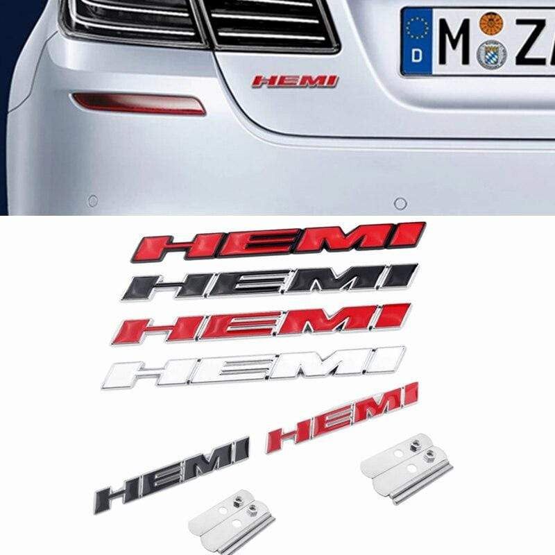 Metal Auto Front Grille Emblem Car Sticker for Dodge HEMI Badge Styling Caliber Jcuv Journey Challenger RAM Caravan Accessories