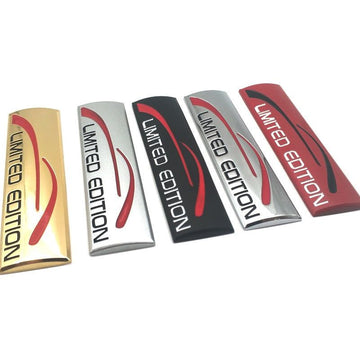 2Pcs 3D Metal Limited Edition Trunk Fender Emblem Badge Decal Sticker Sport