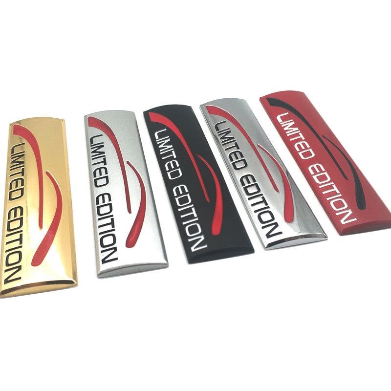 2Pcs 3D Metal Limited Edition Trunk Fender Emblem Badge Decal Sticker Sport
