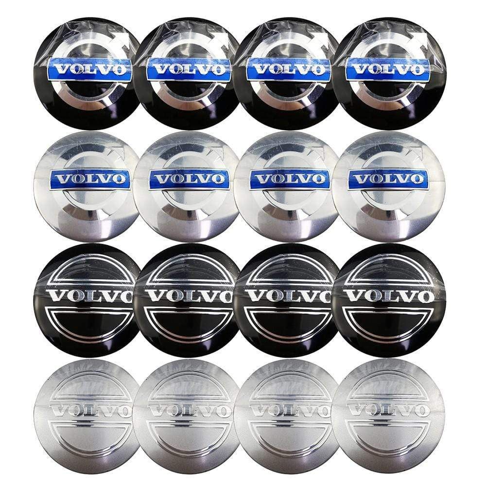 4PCS 56mm Volvo Logo Car Wheel Center Hub Cap Sticker Auto Tire Emblem Badge Decal