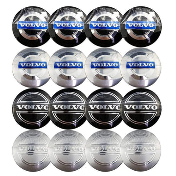 4PCS 56mm Volvo Logo Car Wheel Center Hub Cap Sticker Auto Tire Emblem Badge Decal