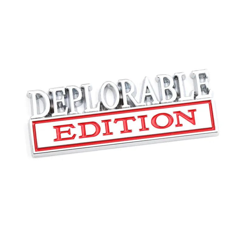 Sticker Deplorable Edition Badge Emblem Hood Grille for Jeep Patriot Freelance Compass