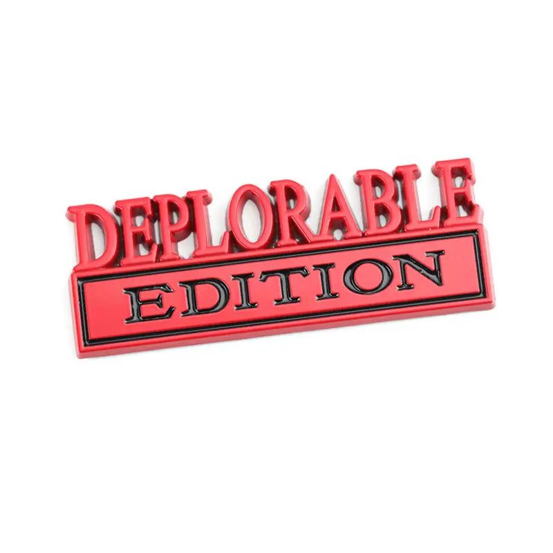 Sticker Deplorable Edition Badge Emblem Hood Grille for Jeep Patriot Freelance Compass