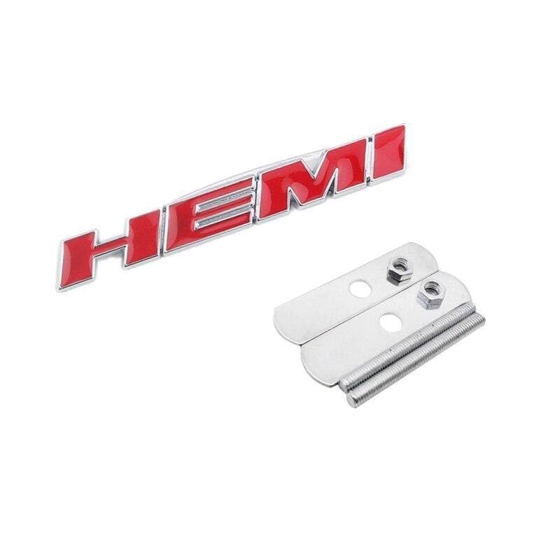 Metal Auto Front Grille Emblem Car Sticker for Dodge HEMI Badge Styling Caliber Jcuv Journey Challenger RAM Caravan Accessories