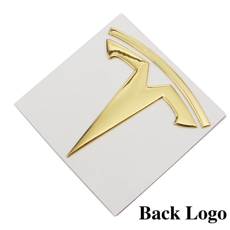 Metal Alloy Front Hood & Rear Tesla Emblem T Logo Badge For Tesla Model 3