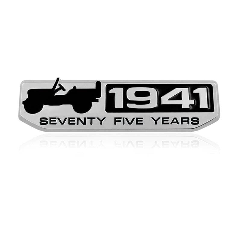 1pcs 1941 Car Stickers 3D Badge Texas Edition Star TRAIL RATED 4X4 Limited Emblem Metal Refitted For JEEP Car Styling Car shape