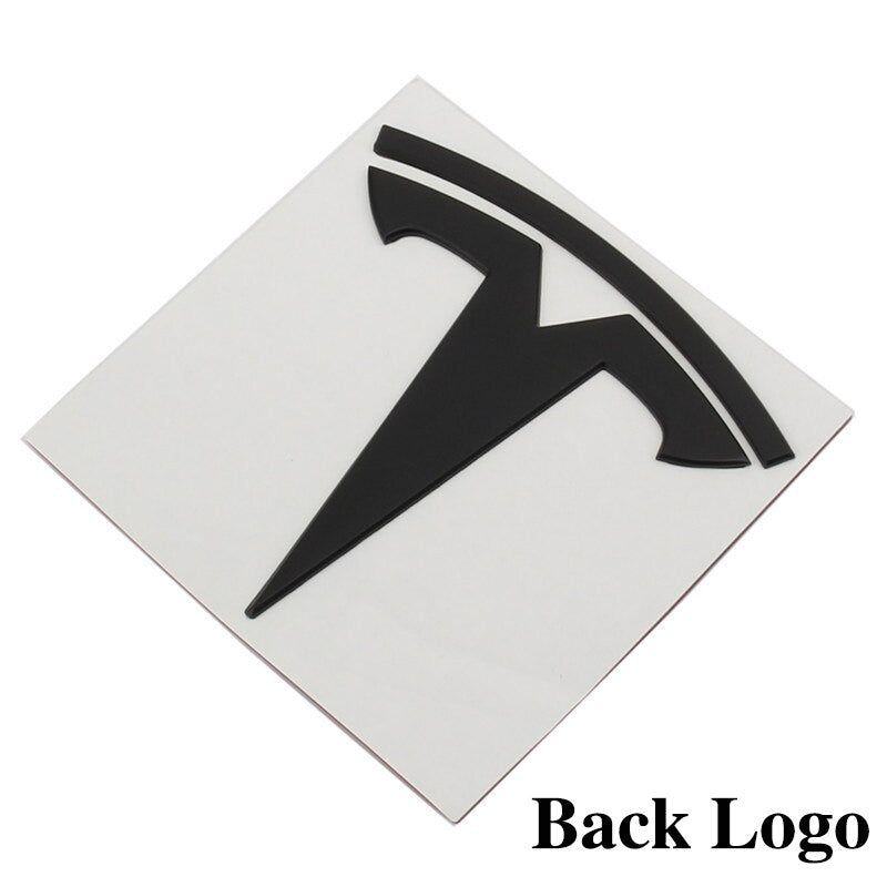 Metal Alloy Front Hood & Rear Tesla Emblem T Logo Badge For Tesla Model 3