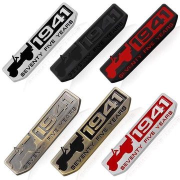 1pcs 1941 Car Stickers 3D Badge Texas Edition Star TRAIL RATED 4X4 Limited Emblem Metal Refitted For JEEP Car Styling Car shape