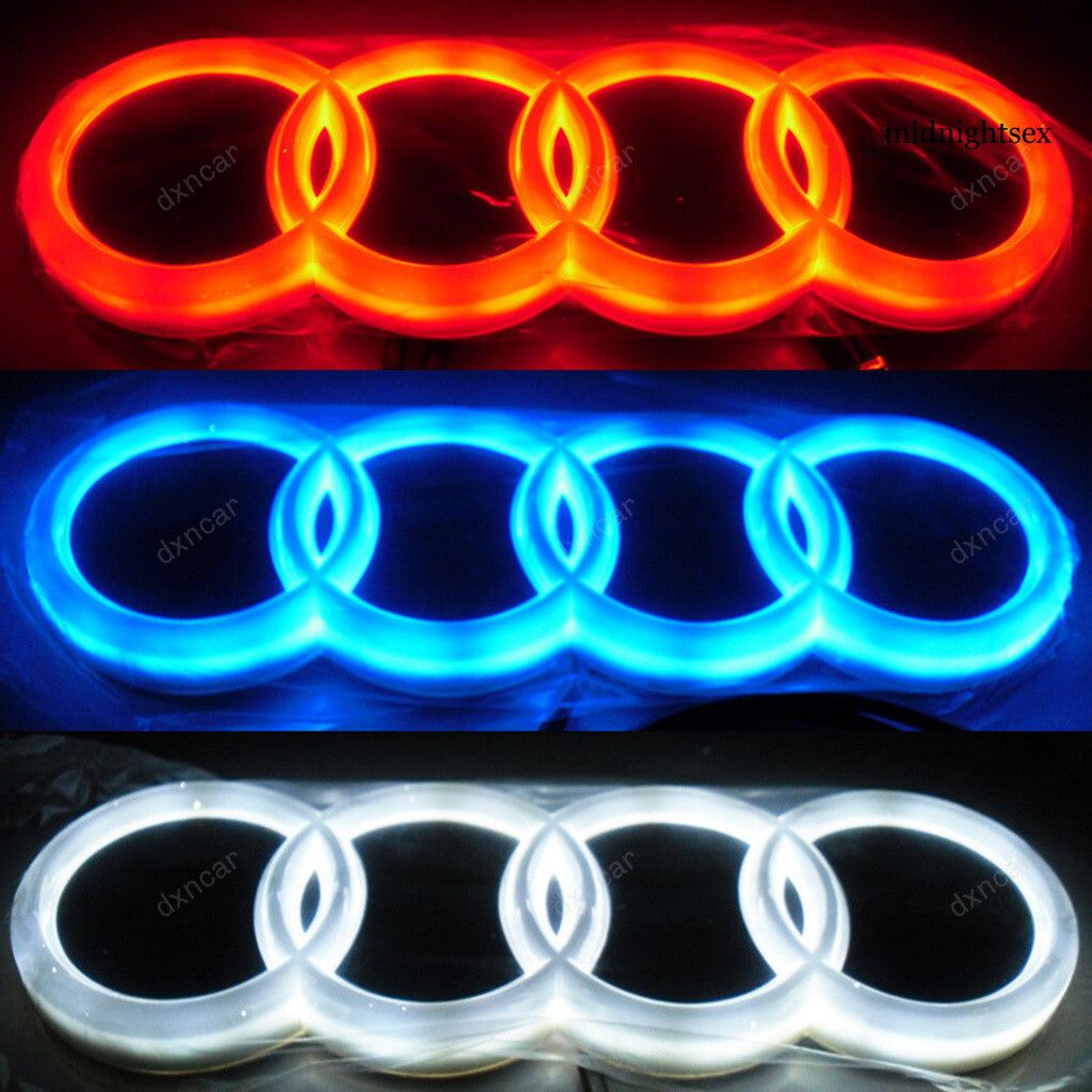 Illuminated 5D LED Car Tail Logo Light For Audi Badge Emblem Light