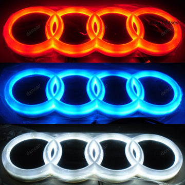 Illuminated 5D LED Car Tail Logo Light For Audi Badge Emblem Light