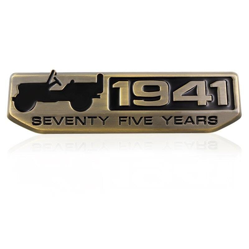 1pcs 1941 Car Stickers 3D Badge Texas Edition Star TRAIL RATED 4X4 Limited Emblem Metal Refitted For JEEP Car Styling Car shape