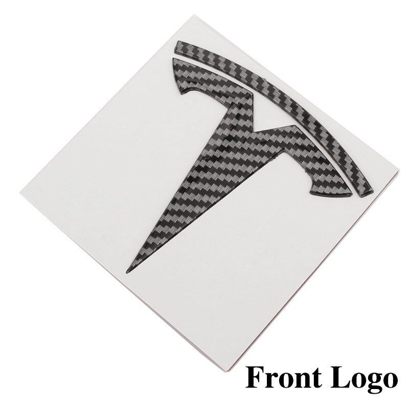 Metal Alloy Front Hood & Rear Tesla Emblem T Logo Badge For Tesla Model 3
