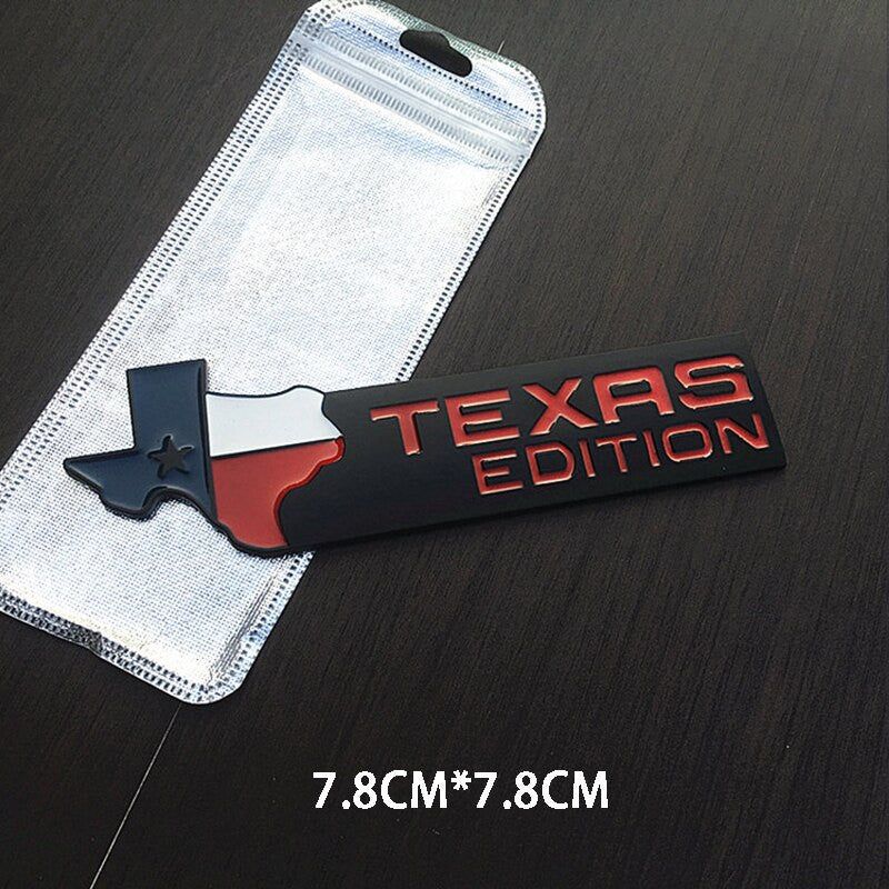 TEXAS EDITION Car Trunk Tailgate Emblem Badge Decal Sticker Metal