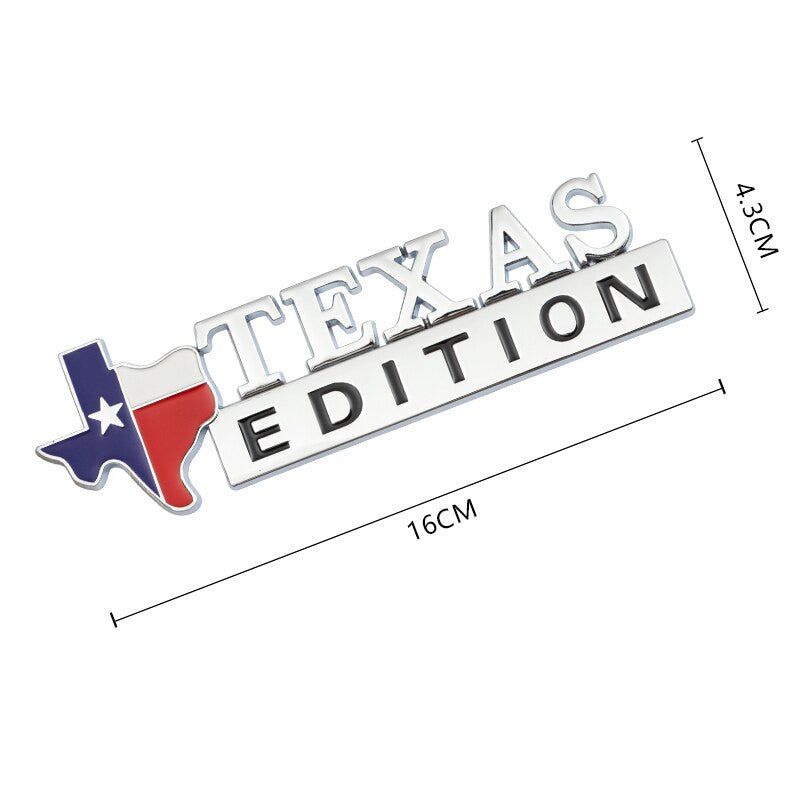 TEXAS EDITION Car Trunk Tailgate Emblem Badge Decal Sticker Metal