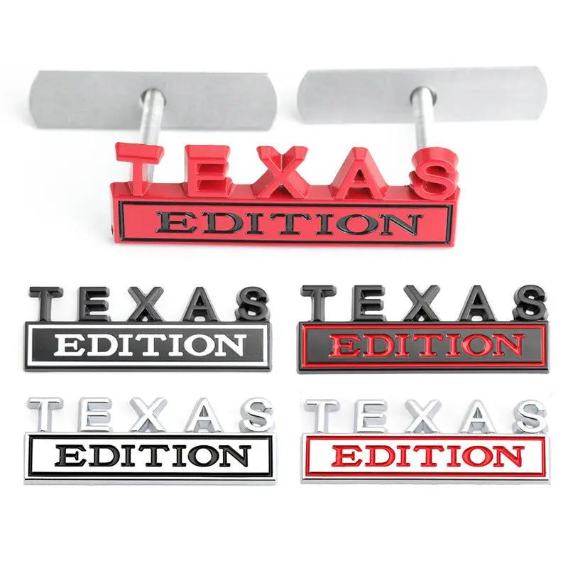 Matel Sticker TEXAS Edition Badge Emblem Front Hood Grille for BMW Nissan Mazda Skoda Lexus