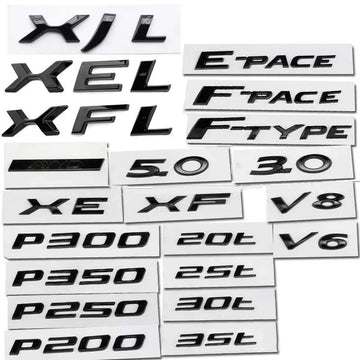 For Jaguar XE XF XJL XEL XFL E-PACE F-PACE F-TYPE 3.0 5.0 V6 V8 Emblem Sticker Badge