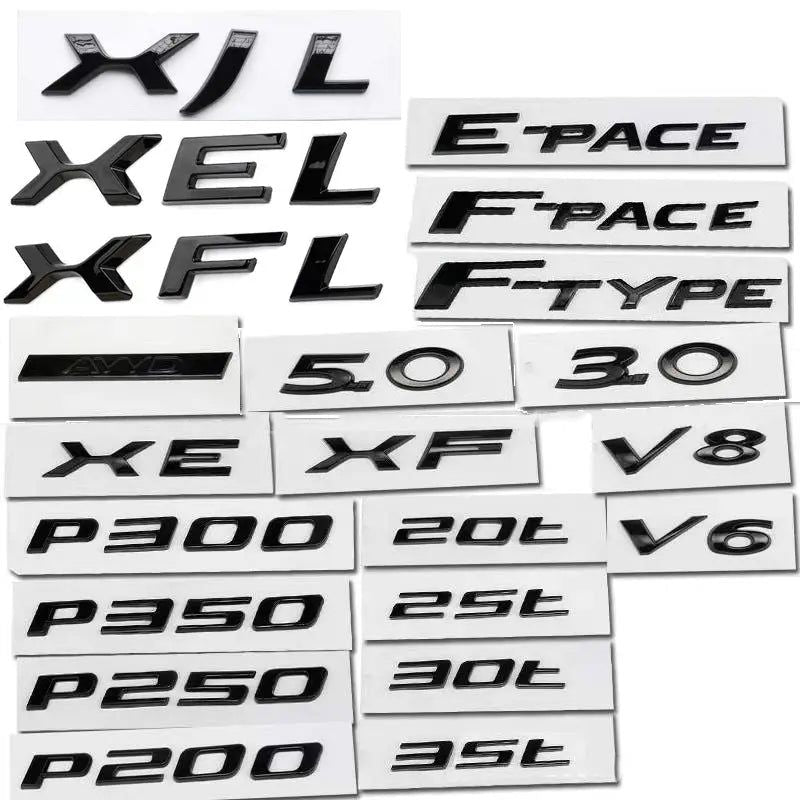 For Jaguar XE XF XJL XEL XFL E-PACE F-PACE F-TYPE 3.0 5.0 V6 V8 Emblem Sticker Badge