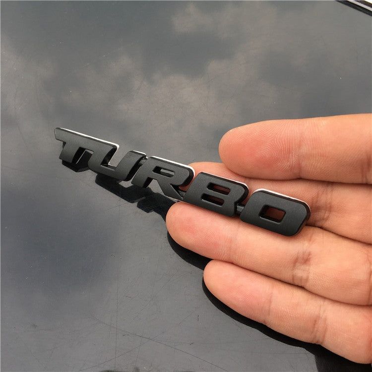 TURBO Emblem Chrome Metal Zinc Fender Trunk 3D Sticker for Cruze Geely BMW Benz Audi VW