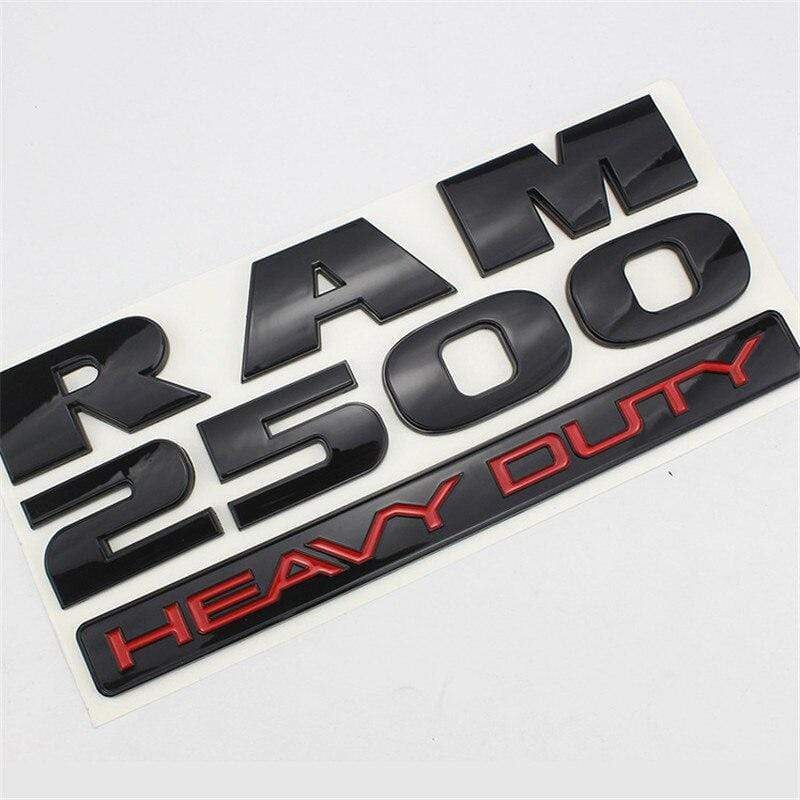 Car Styling Emblem Badge Body Rear Trunk Sticker For Dodge RAM 1500 2500 3500 Heavy Duty Lettter 3D Auto Decoration Accessories