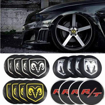 56MM Car Wheel Center Hub Caps Sticker for Dodge Ram 1500 2500 Journey Caliber Charger Challenger Nitro Durango Auto Accessories