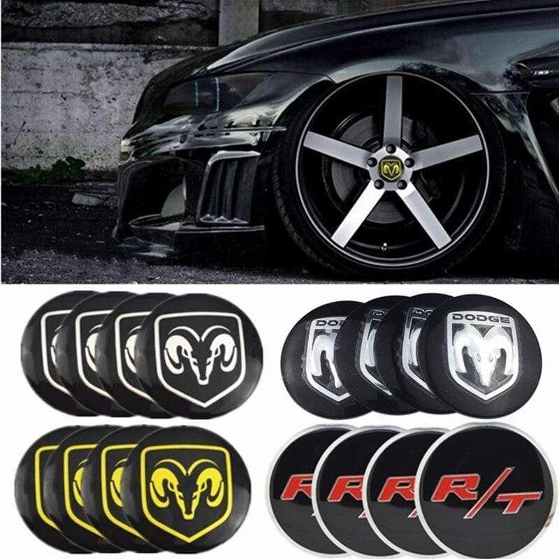 56MM Car Wheel Center Hub Caps Sticker for Dodge Ram 1500 2500 Journey Caliber Charger Challenger Nitro Durango Auto Accessories
