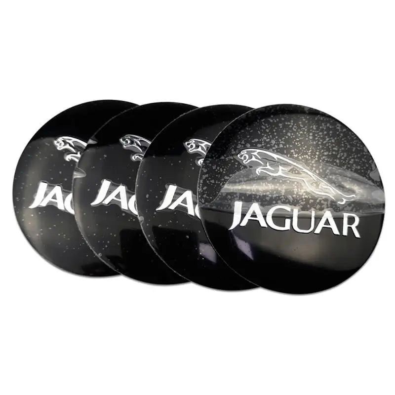 56mm 4PCS Jaguar Leopard Head XF XJ-S XJ-6 X-Type XE S-Type XKR XK Car Wheel Center Hub Cap Sticker  Emblem Badge Decal