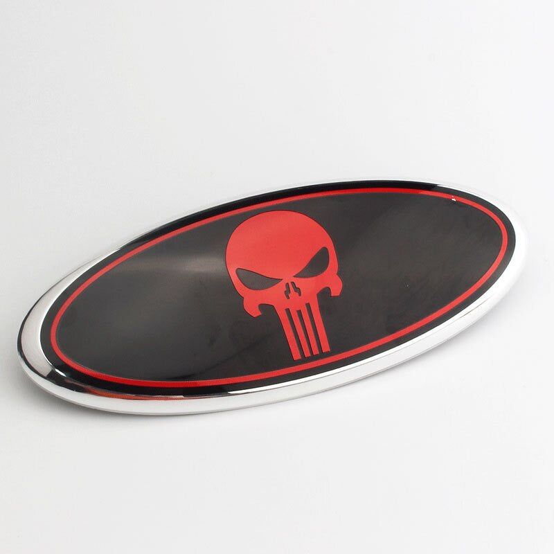 DIY Front Grille/Rear Trunk Oval Emblem 7/9 inch Fit For F150 F250 F350 Explorer