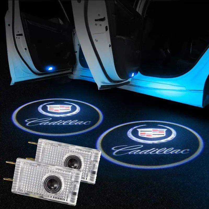 2x Ghost LED Door Step Courtesy Shadow Laser Light For Cadillac CTS SRX ATS XTS